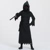 Children's Halloween Cosplay Costume Reaper Costume Set (Jumpsuit Hat Belt Scythe Gloves)