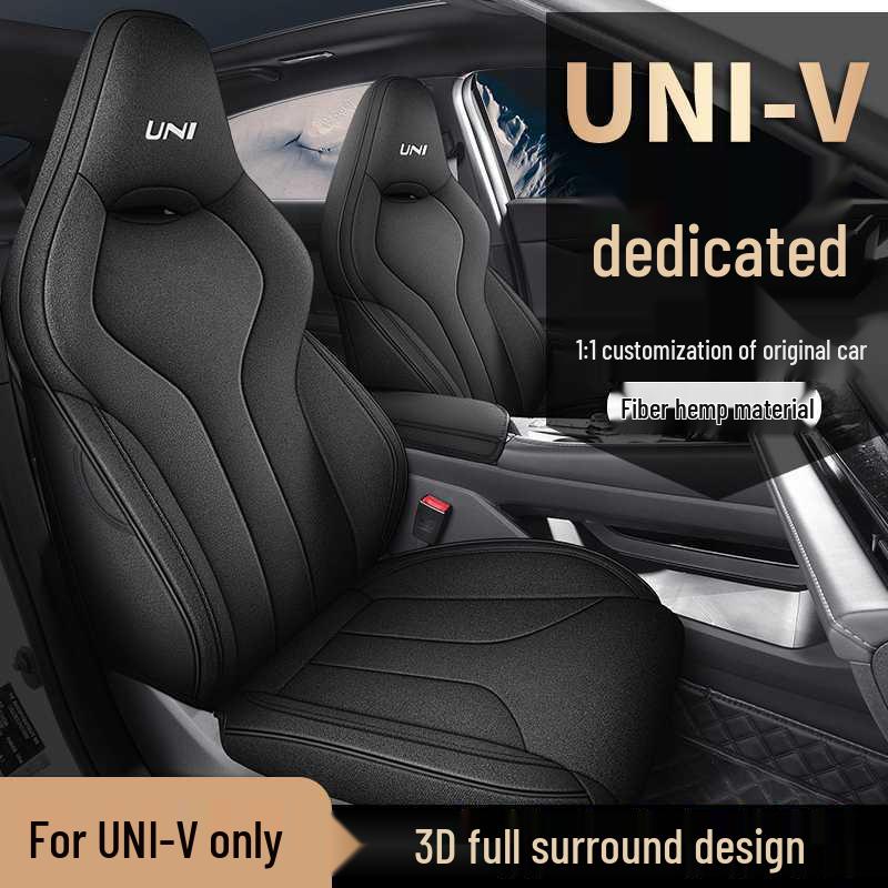 All-Season Breathable Linen Seat Covers for Changan Uni-V 2023-2025, Full Coverage Cushions