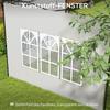 Gazebo Side Panels, Sides Replacement with Window for 3x3(m) or 3x6m Gazebo Canopy, 2 Pack, White