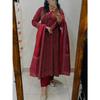 Tenue de Mariage Bollywood Anarkali Suit Ensemble Kurta Pantalon Dupatta Ethnique pour Femmes Indiennes