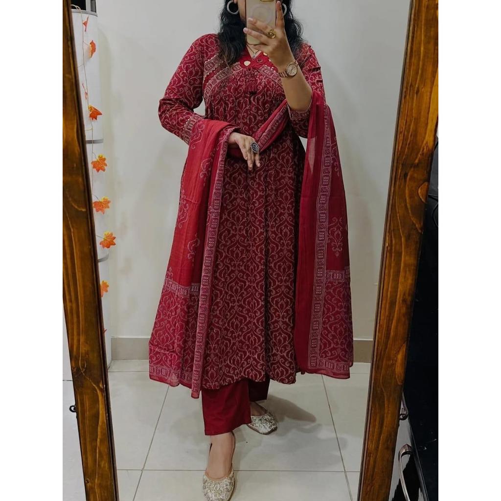 Tenue de Mariage Bollywood Anarkali Suit Ensemble Kurta Pantalon Dupatta Ethnique pour Femmes Indiennes