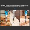 1PCS Square Hole Drill Bit Adapter,  Square Hole Drill Bit Adapter Fixed Bracket For Woodworking, The Adapter Delivers Smooth