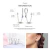 Round Circle Hoop Earrings For Women 925 Silver Heart Star Moon Sun Flower Zircon Opal Earrings Jewelry Gift