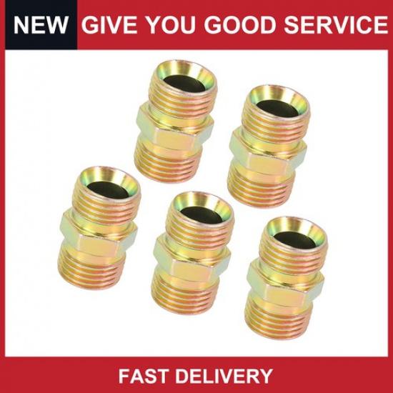 

Universal 5/8 Male to Male Thread Straight Iron Hose Pipe Fitting Pack of 5