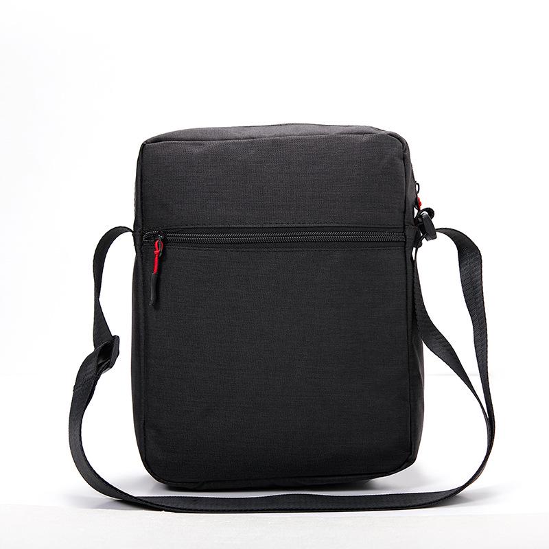 Men's Black Oxford Cloth Waterproof Crossbody Shoulder Bag - Large Capacity, Minimalist Design for Casual Travel