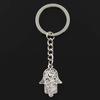 Fashion Hamsa Palm Fatima Hand 28x19mm Pendant 30mm Key Ring Chain   Men Car Gift Souvenirs Keychain