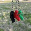 Creative Weapon Mini Gun Model Pendant Keychain  Bag Decoration Stress Relieving Toys Keychain Car Key Rings Gifts