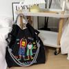 GUANchain Umweltfreundliche Damen-Handtasche: Exquisite gestickte Nylon-Einkaufstasche mit einer Schulter