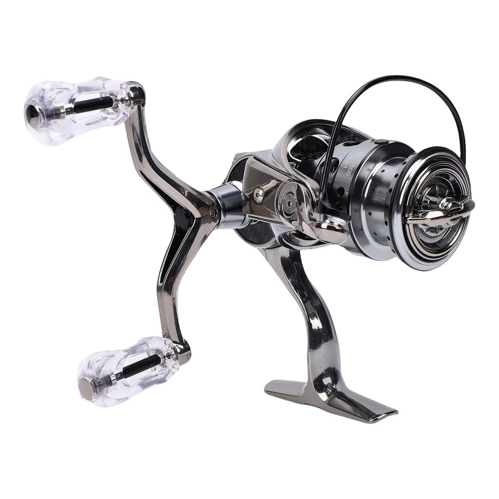 Fishing Reel with Carbon   Rock  Arm Stainless Steel Bearing 4KG Brake 5.2:1 Gear Ratio Double Handle IS1 1500