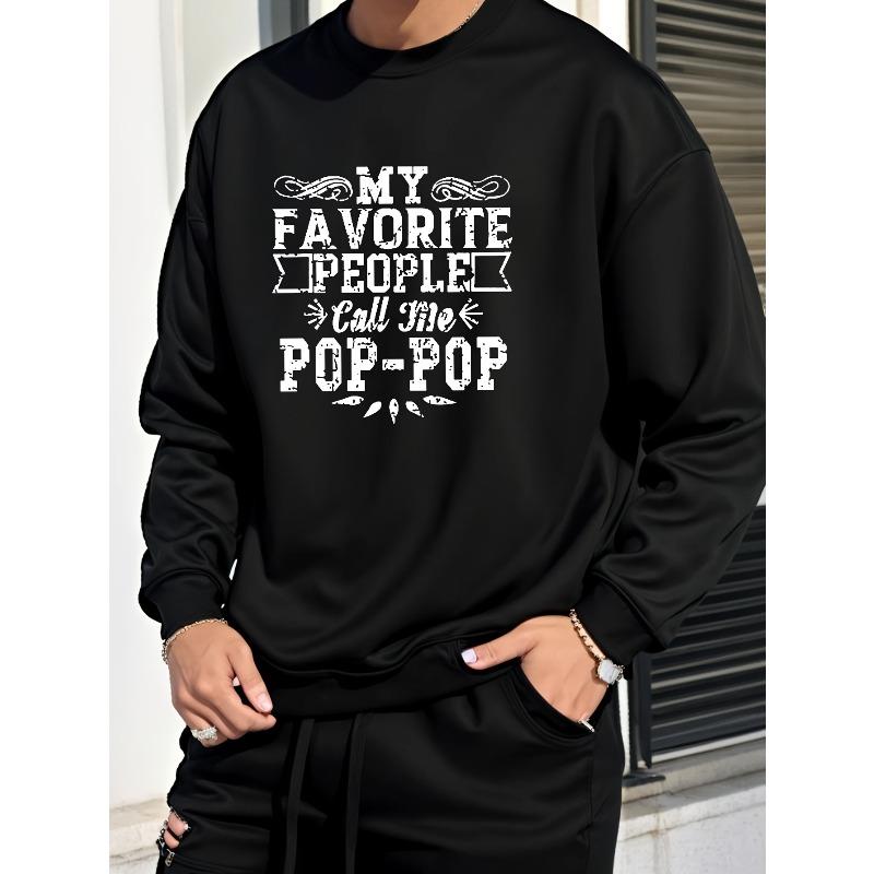 Men's Stylish And Creative Design Letter Prints Humorous Short Phrases Casual Wear, And Versatile Long-Sleeve Round-Neck Sweatshirts