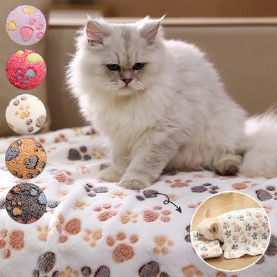 Cute Warm Pet Bed Dog Mat Cover for Sofa Towel Cat Doggie Blanket Fleece Soft Blanket for Small Medium Large Dogs Puppy Pads