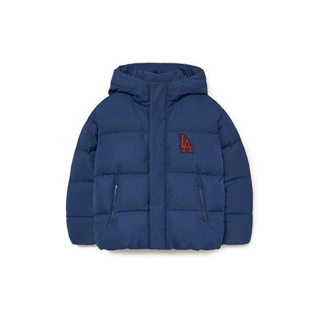 MLB Down Jackets Unisex Navy Blue Hooded Thickened Puffer Jacket 3ADJV0236-07NYS