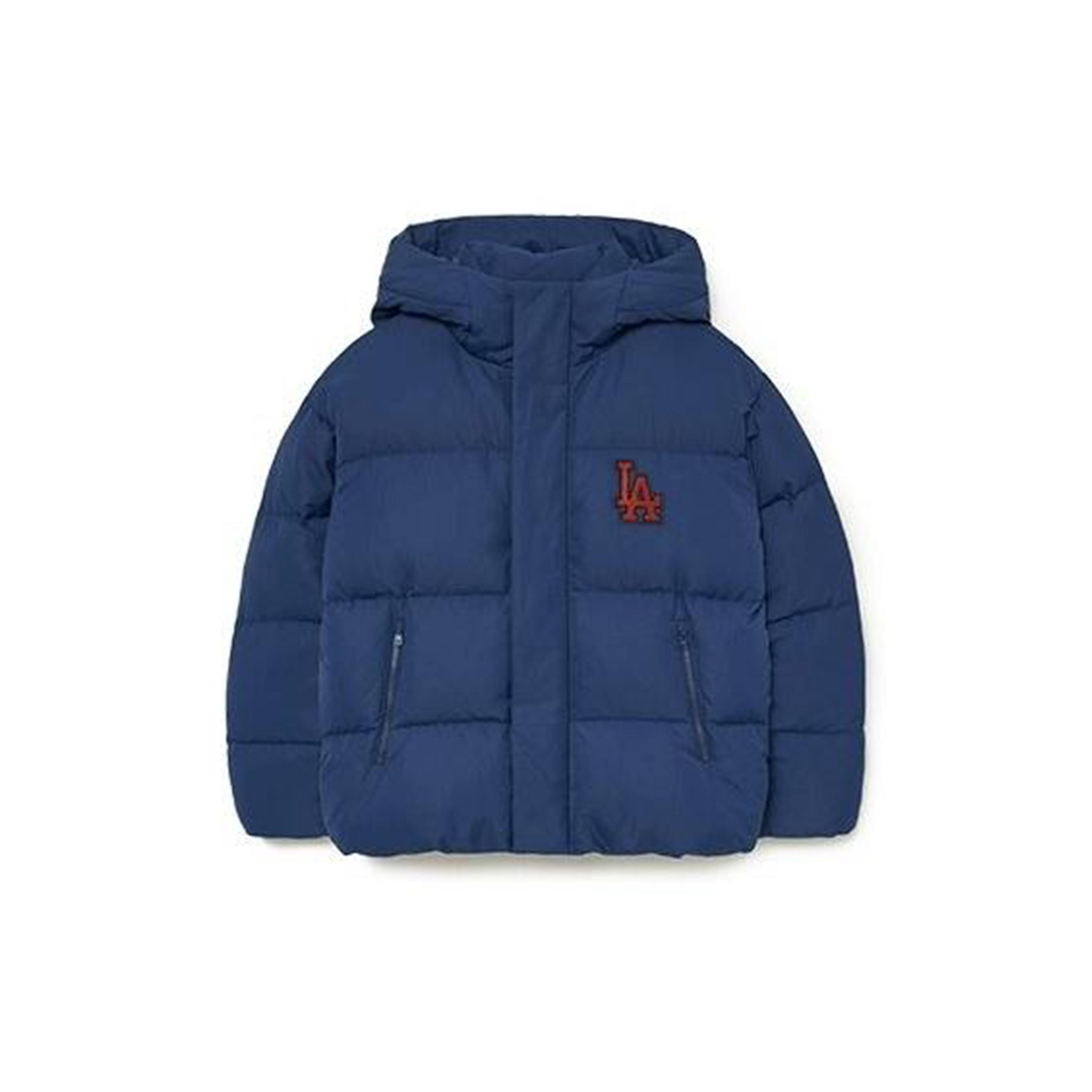 MLB Down Jackets Unisex Navy Blue Hooded Thickened Puffer Jacket 3ADJV0236-07NYS XS