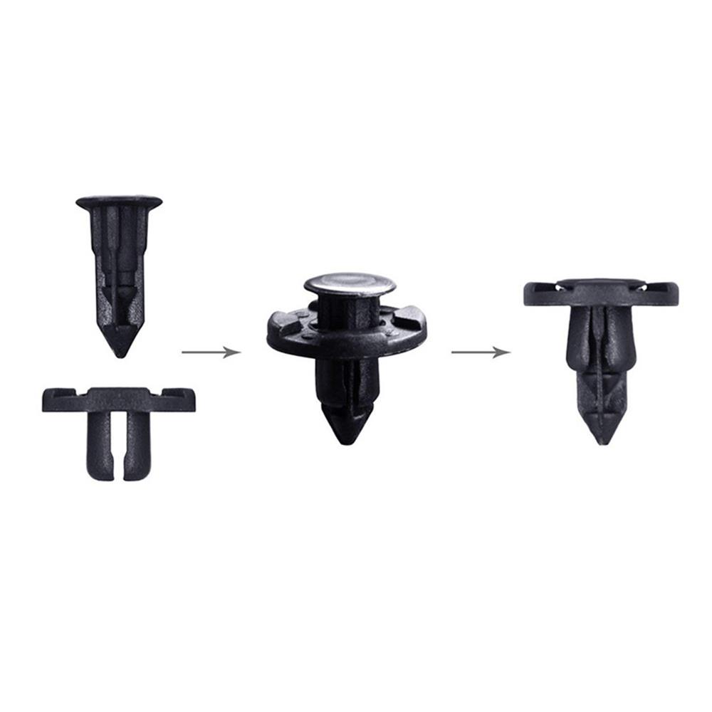 10/20/50pcs 8mm Plastic Auto Fasteners Rivets Clips Car Bumper Door Panel Fender Liner Retainer Push Pin Clip Repair Accessories