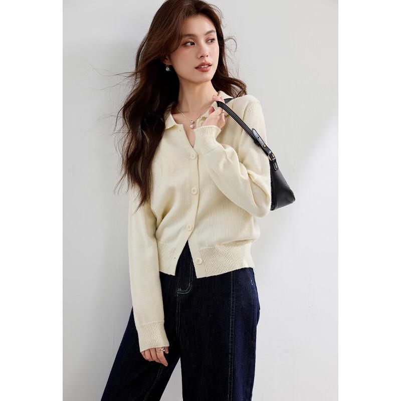 VICTORIA&VERA Women's Wool Blend Polo Knit Sweater