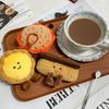 1Pc Simulated Egg Tart Bread Plush Keychain - Cute Afternoon Tea Series Doll For Backpack Decorative Pendant Gift