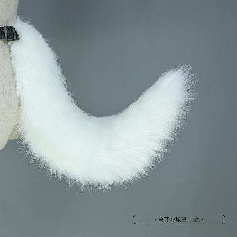 Handmade Simulation Beast Tail Cute Cosplay Dress Up Comic Show Fashion Accessories Handmade Plush Fox Tail