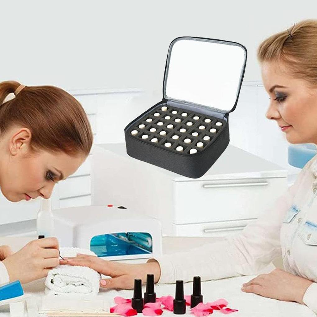 Nail Polish Organiser Case Portable Makeup Bag Travel Storage For Manicurist Nail Polish Storage Box