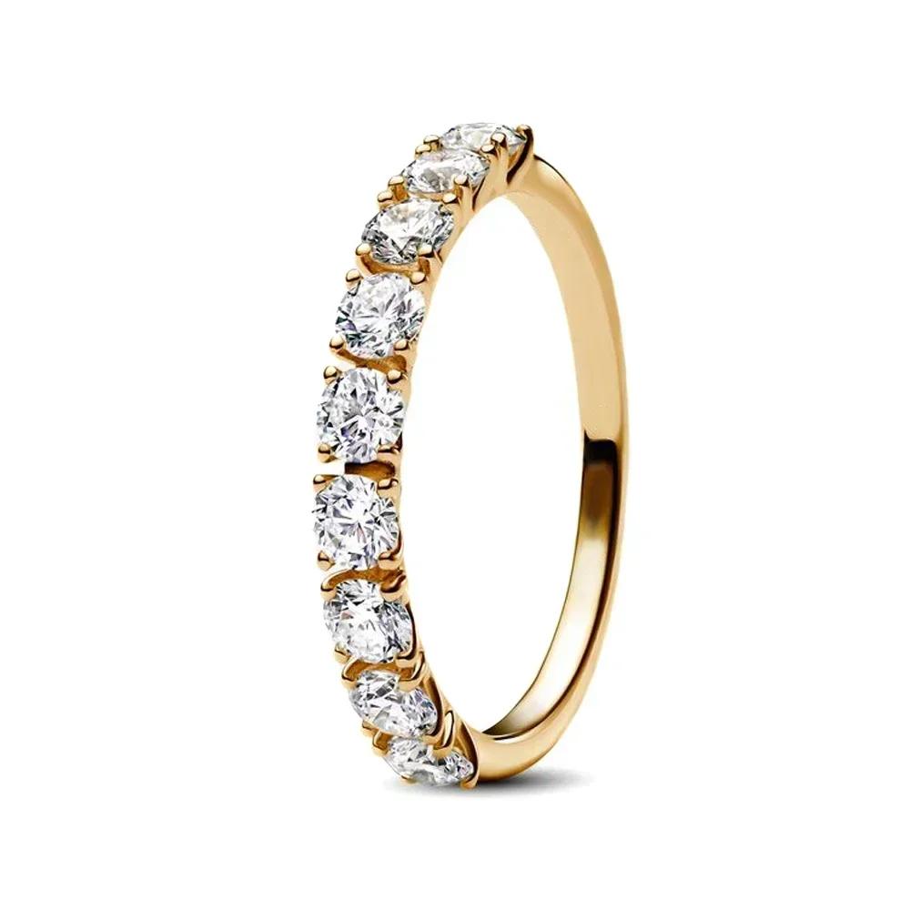 Authentic Genuine Copper Ring Design Colorful Heart Crown Bow Moon Shell Crystal For Women Valentine'S Birthday Occasion Jewelry Creation