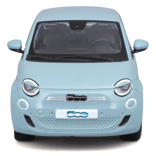 Bburago 1/24 Scale Fiat 500e 2023 Blue Diecast Model Car, Finished Product, 18-21110 BU
