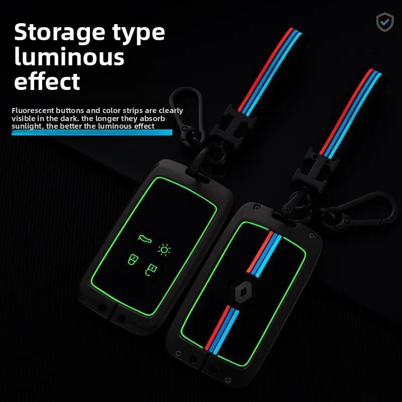 Interior Mouldings Zinc Alloy Car Key Case Cover Shell for Renault Captur Megane Talisman Espace Clio Zoe Koleos Scenic 4 Arkana