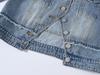 Trendy Women's Spring/Autumn Retro Slimming Hong Kong Style Washed Denim Jacket