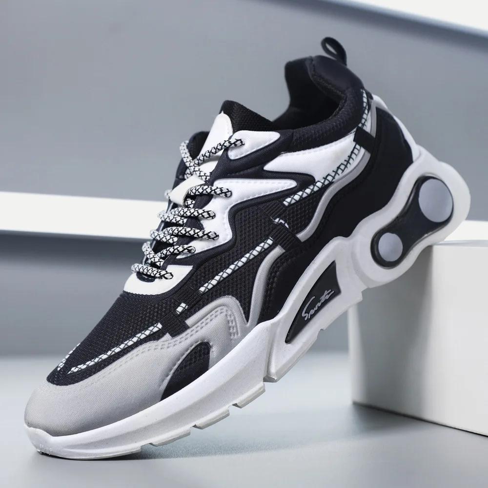 

2024 новые роскошные сетчатые дышащие повседневные туфли легкие и удобные спортивные туфли на мягкой подошве со шнуровкой неглубокие кроссовки для бега 44