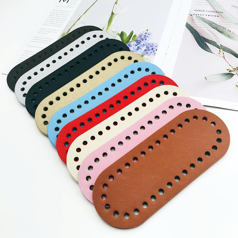 Hyuna Handgehäkelte Lederbasis Damen Handy-Geldbörsen-Tasche