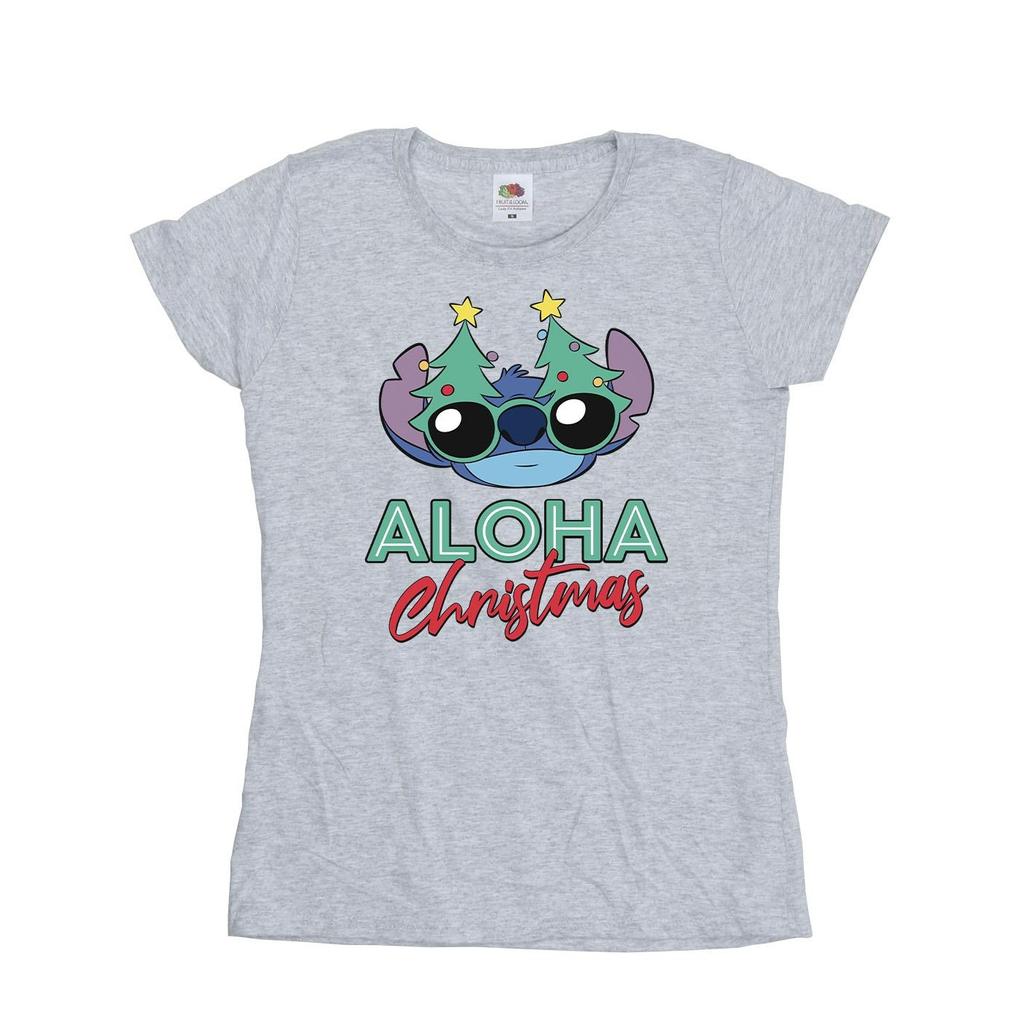 Disney Womens/Ladies Lilo And Stitch Christmas Tree Shades Cotton T-Shirt