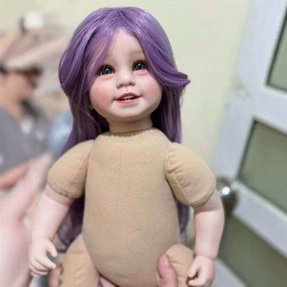Six-Tooth Hairstyle Reborn Doll with Mix-and-Match Clothes - Perfect Holiday Gift for Kids 55 cm