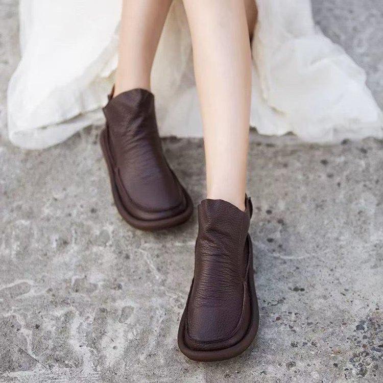 

Популярные женские ботинки Мартин на толстой подошве 2025 новый осенне-зимний сезон британские короткие ботинки модные ретро задняя молния челси женские ботинки 41