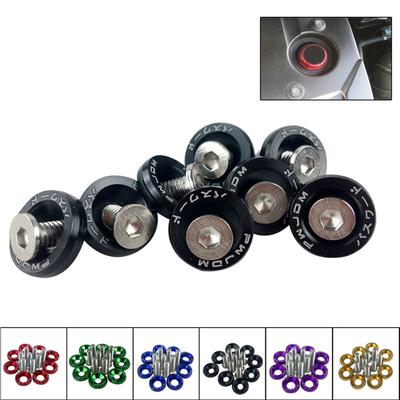10PCS Universal M6 Car  Bolts JDM Stickers Password  Washer License Plate Bolts Car Styling Modification Accessories