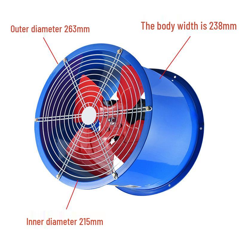 SF Low-Noise Ducted Axial Fan 220/380V for General Ventilation, Smoke Exhaust, and Heat Dissipation In Pipeline and Underground Engineering.