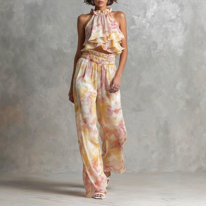 Summer European Style Vacation Print+ Elegant Set XS