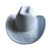 Cow Head Belt Suede Leather 7.5Cm Western Cowboy Fedora Hat Women'S Men'S Church Jazz Hat Fashion Travel Party Hat Denim Hat