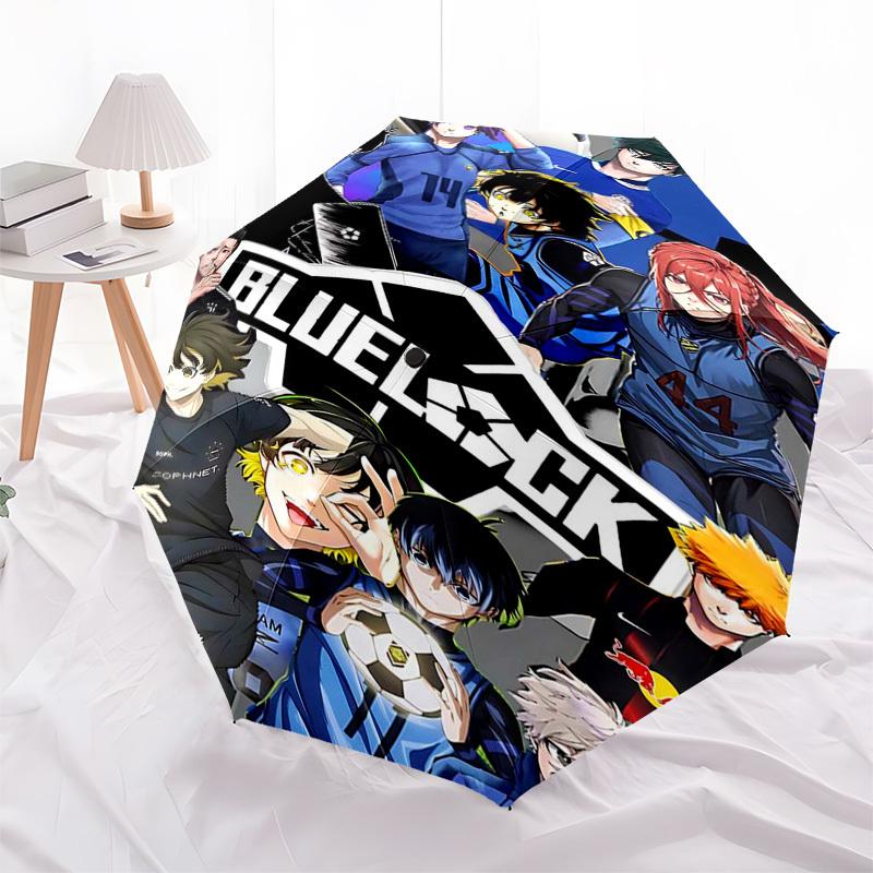 

1pc Blue Lock Anime Characters Automatic Opening Folding Umbrella with 8-Bone Iron Frame, Portable Design for Outdoor Use, Ideal Gift for Fans, Travel