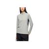 Outdoor Series Stand Collar Straight Fit Long Sleeve T-Shirt Women Tops Pearl-Gray 162446404-2