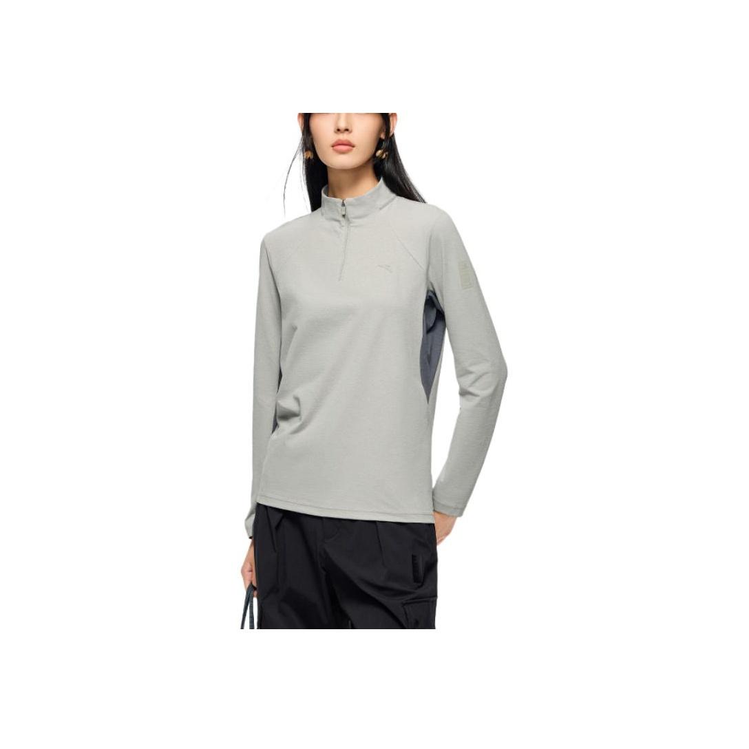 

Anta Футболка Outdoor Series с воротником-стойкой и длинным рукавом, прямого кроя, женская, жемчужно-серая 162446404-2 L