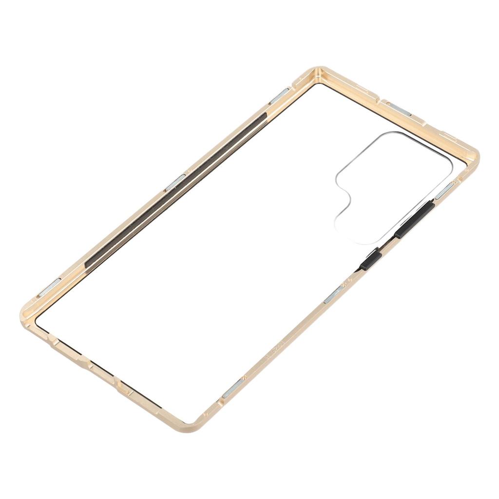 For Samsung Galaxy S24 Ultra Case with Anti-Spy Screen Protector Tempered Glass Metal Phone Cover Magnetic Clasp