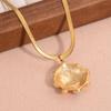 Vintage 18K Gold Plated Snake Chain Necklace with Turquoise Sun Pendant Choker Bohemian Jewelry for Women