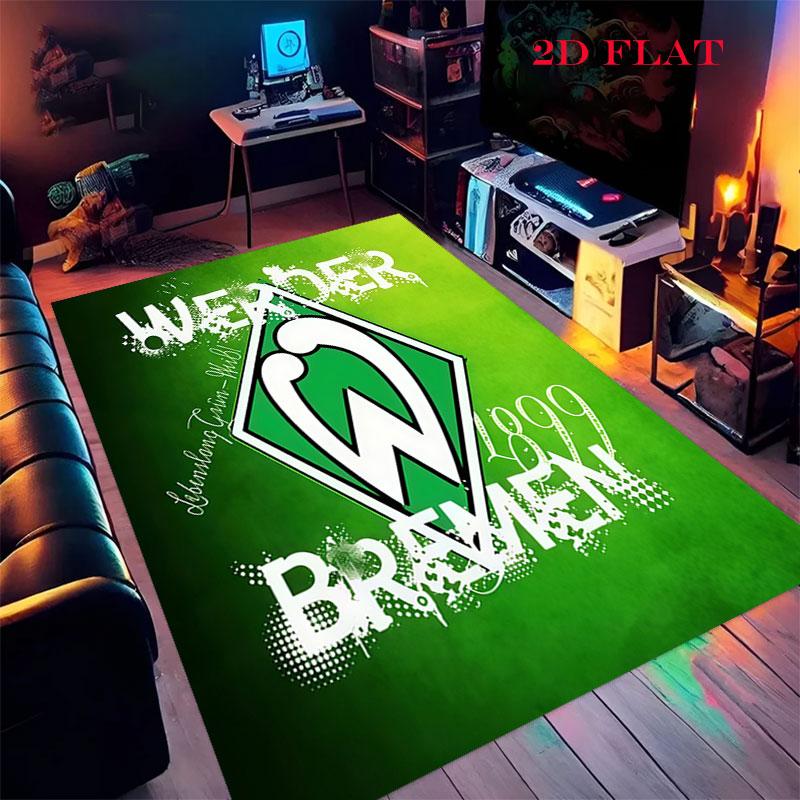 Tappeto logo Werder Bremen per Soggiorno Camera da Letto Casa Decorazione Divano, Tappetino Antiscivolo per Giochi Bambini