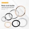 Metal O-ring Buckle Circle Buttons for Bag, Belt & Coat Waist Adjustment