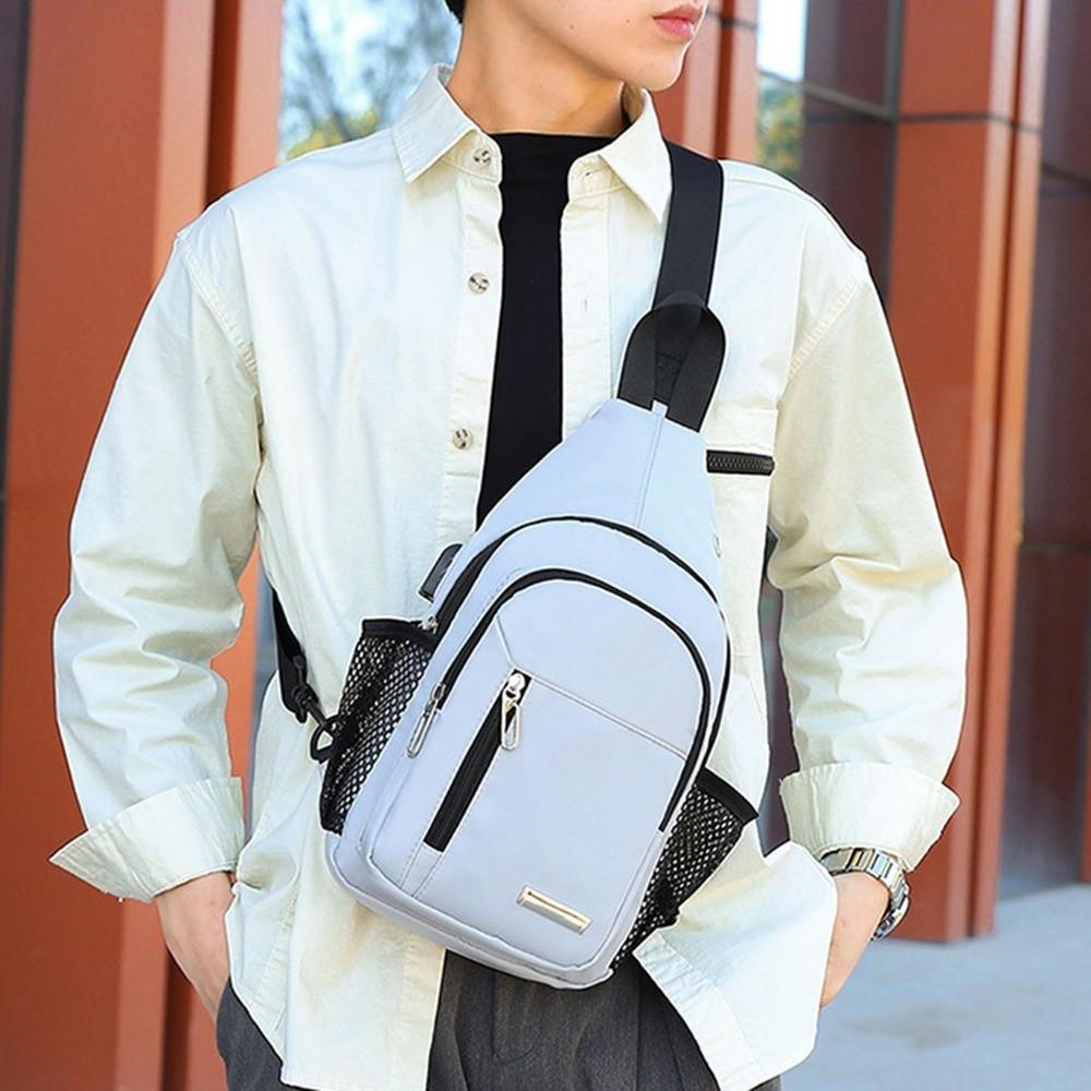 Glow Nylon Crossbody Bag Waterproof Casual Phone Pouch Portable Cycling Shoulder Bag Outdoor