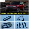 Central Air AC Control Panel / Window Lift / Steering Wheel / Gear Shift Trim Black Accessories For Ford Bronco Sport  -2025
