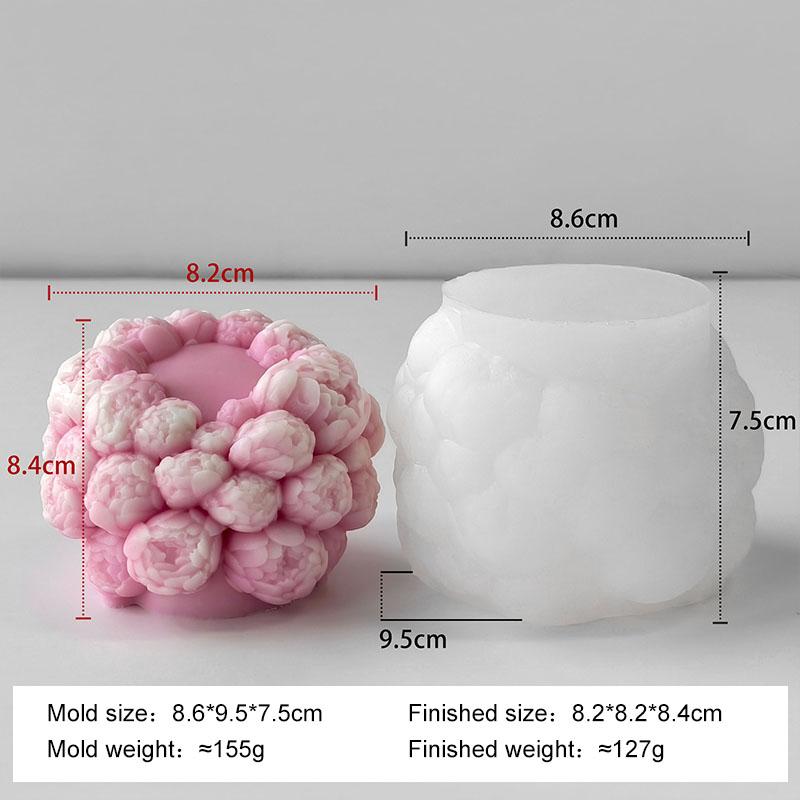 3D Rosenblüten Silikonform Handgemachte Seife Gipsform Ornamente Form Aroma Kerzenherstellungszubehör