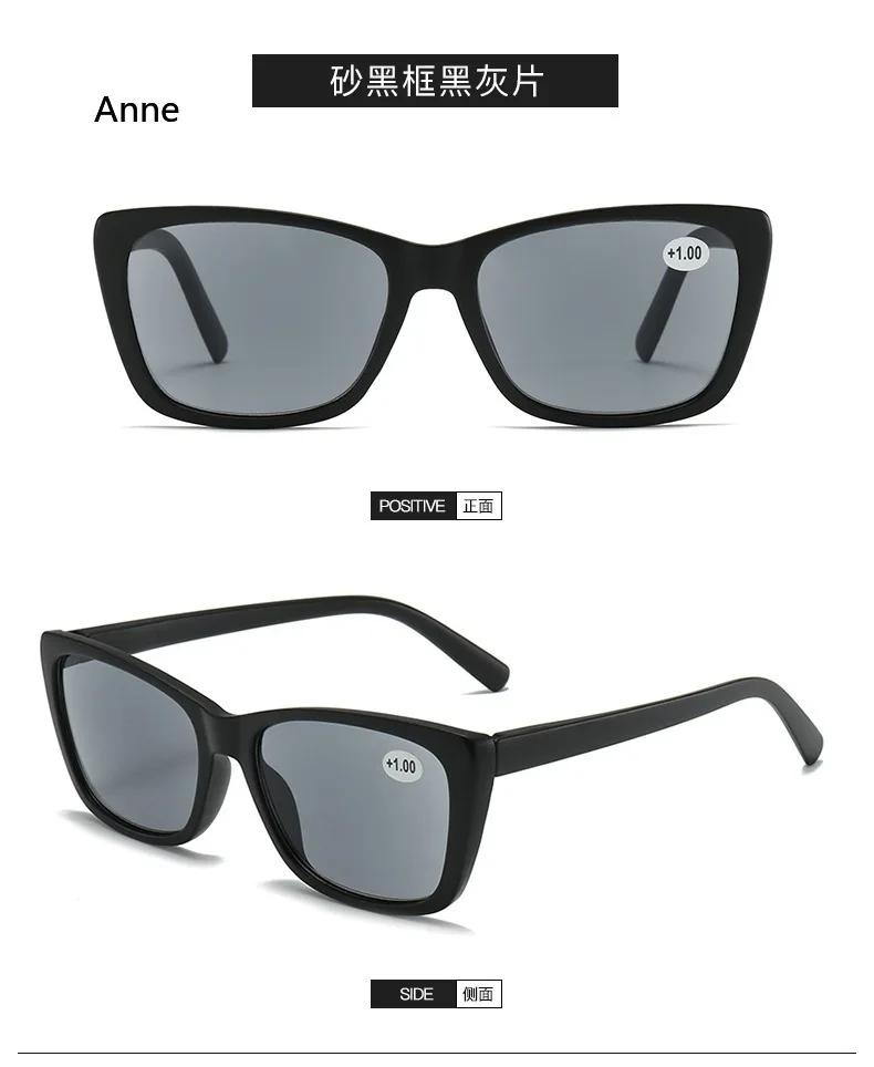 Reading Sun Glasses Men Women Square Classic Frame for Outdoors Use Sunglasses Readers Eyeglasses with Diopter Spring Hinge