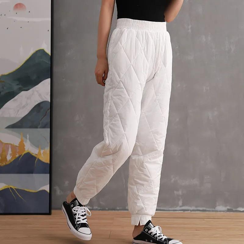 Padding Pants Buy Padded Down Pants Women Solid Colors Casual Trousers Warm Winter ...
