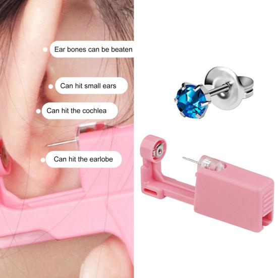 Disposable Good Looking Ear Piercer Stainless Steel Painless Sturdy Ear Piercing Device Body Piercing Jewelry