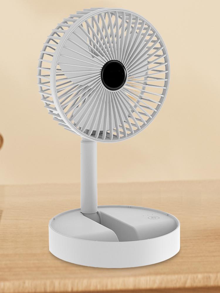 Mute Electric Fan Foldable  Cooling Fan USB Rechargeable 3 Speed Summer 2000mah Low Noise for Dormitory Office