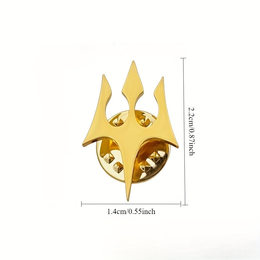 Fashionable and Minimalist Stainless Steel Trident-shaped Brooch, Unisex T-shirt and Suit Jacket Lapel Pin, Stock Badge